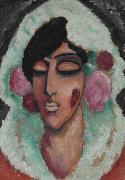 Alexej von Jawlensky Spanierin mit geschlossenen Augen oil